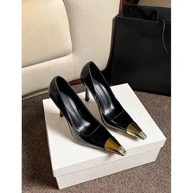 YBQJOO Pointed Toe Slingback Stiletto Heels Women 7/9/11cm Stiletto Slingback Heels Axl