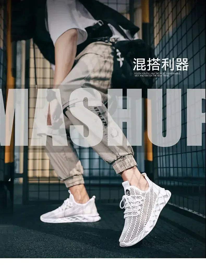 Men's Breathable Mesh Casual Sneakers – Lightweight Walking Shoes Casual Mesh Sneakers Axl
