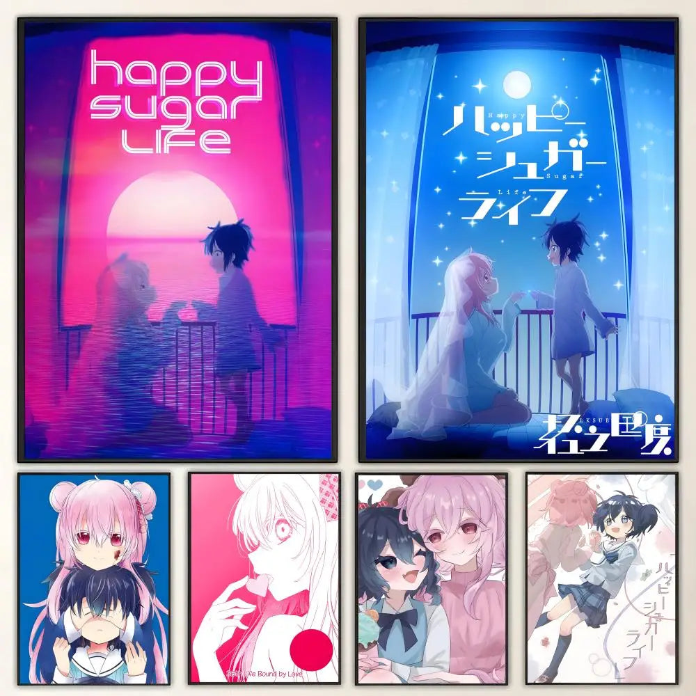 Anime Happy Sugar Life Poster – HD Waterproof Wall Art Anime Wall Poster Axl