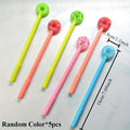 Rollerball Gel Pen – Medium Tip Black Ink, Rubber Grip Rollerball Gel Pen Axl Random Color-5pcs