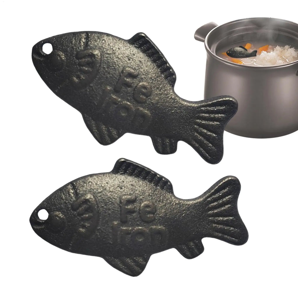 Luckyes Iron Fish Cast Iron Cooking Tool – 2-Piece Set Cast Iron Kitchen Tool Axl