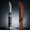 Vintage Fixed Blade Outdoor Knife – Hand Forged Bushcraft Blade Fixed Blade Knife Axl Knife with cover