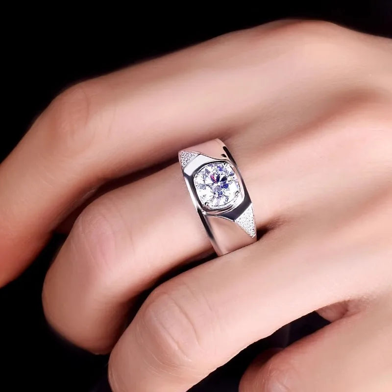 Huitan Women's Silver CZ Cubic Zirconia Wedding Ring | A163 CZ Wedding Ring Axl