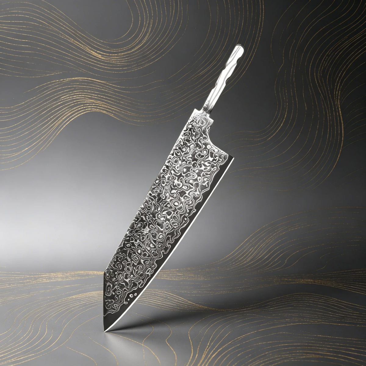 Damascus Steel Cleaver Blade Blank – Hand Forged DIY Knife Knife Blade Blank Axl Kiritsuke Blade
