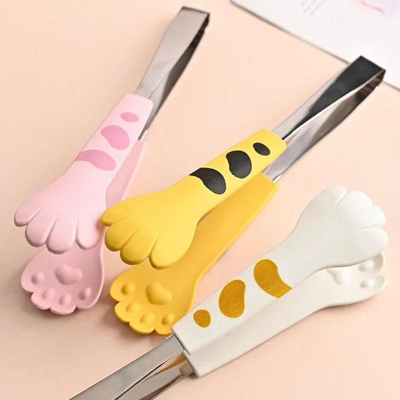 Cat Paw Stainless Steel Food Tongs – BBQ, Salad & Bread Clamp Kitchen Food Tongs Axl
