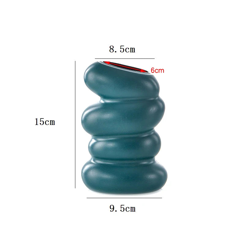 Plastic Spiral Vase – Nordic Creative Flower & Home Decor Decorative Vase Axl Green