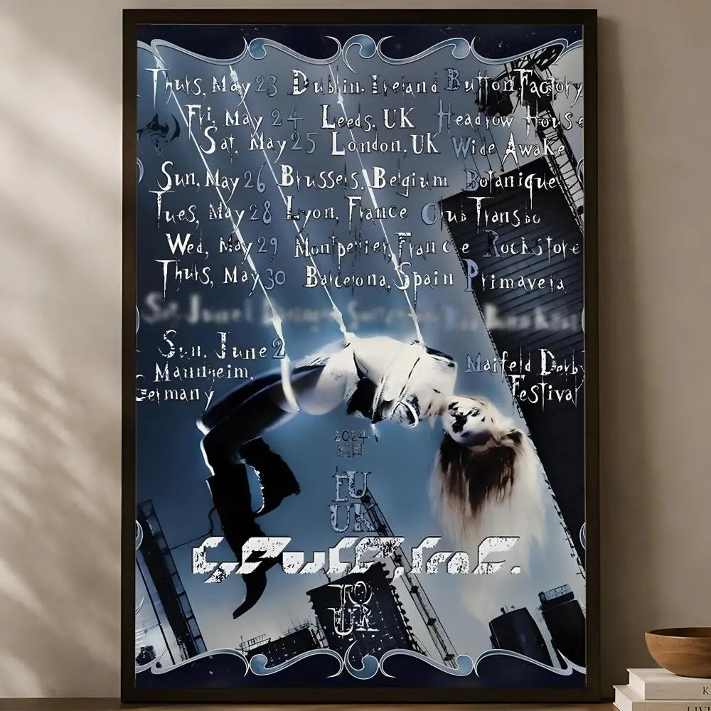 Y-yeule HD PVC Wall Art Poster – Self-Stick Home Decor Wall Art Poster Axl White07 40X50cmNoframe