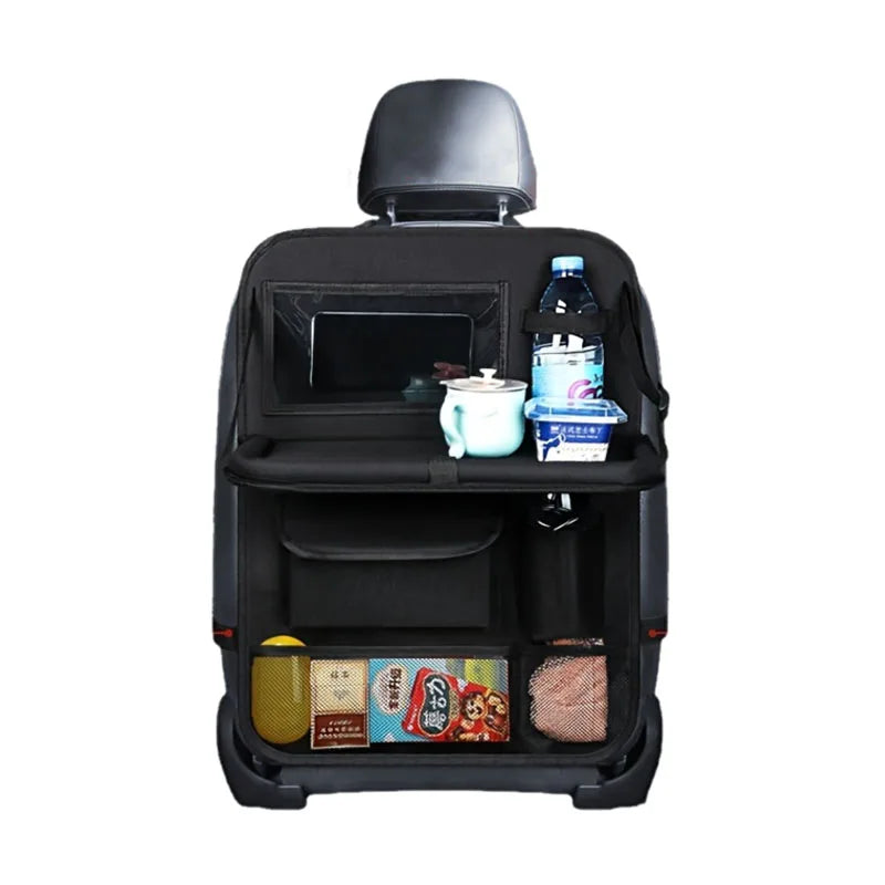 Car Seat Back Organizer – Multi-Pocket PU Bag & Tablet Holder Car Seat Organizer Axl 1pcs Black