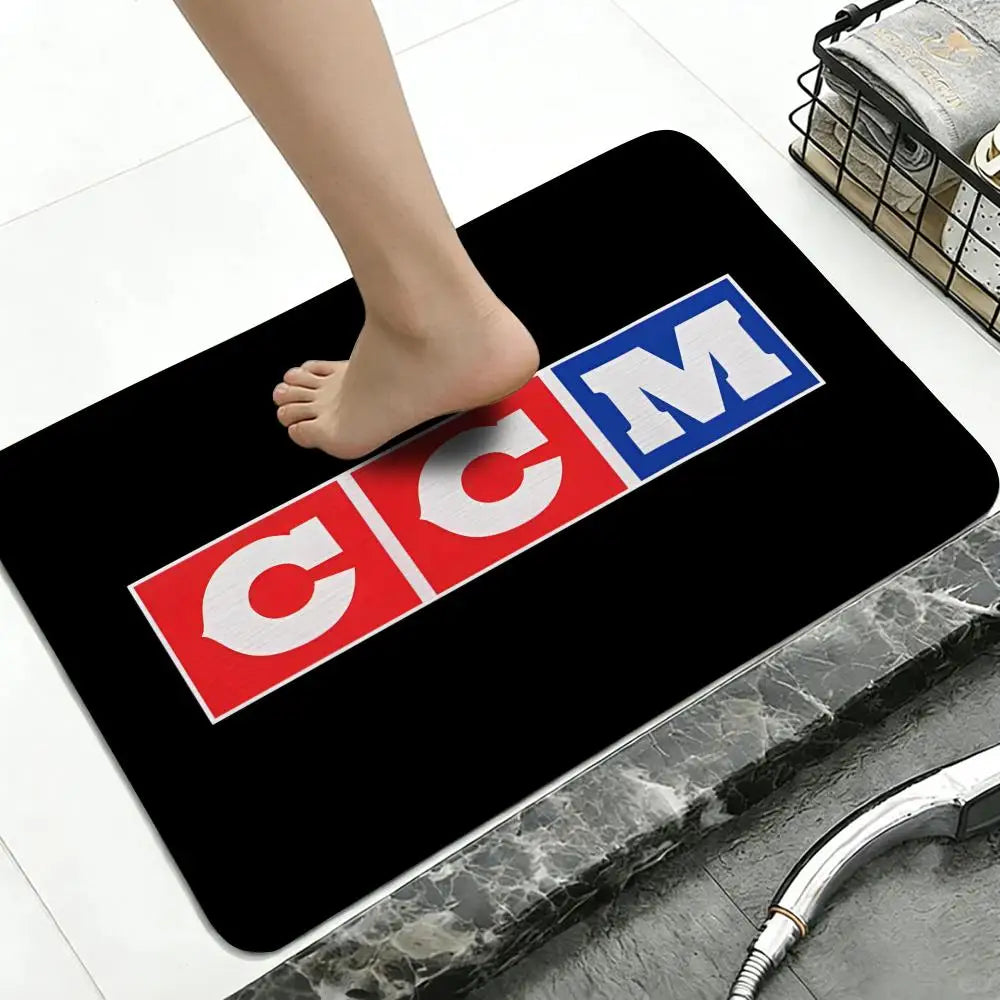Diatomite Bath Mat – Hockey Print, Quick-Dry & Anti-Slip Diatomite Bath Mat Axl
