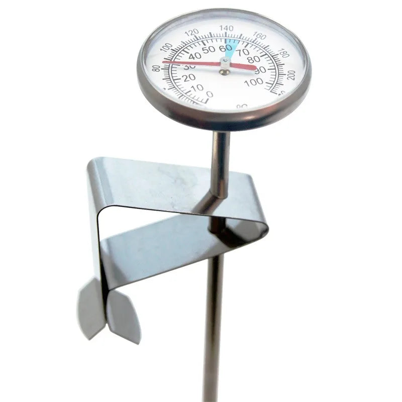 Milk Frothing Thermometer – Stainless Steel Dial 0–220°F Kitchen Thermometer Axl