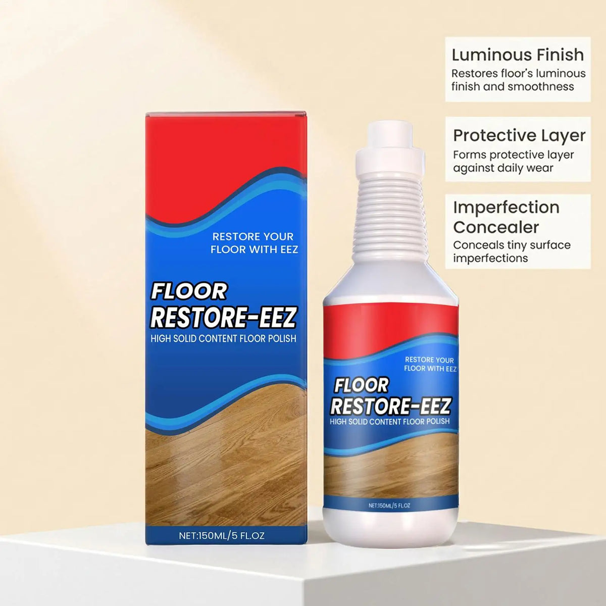 Wood Floor Restore & Polish Solution 150ml | Gloss Renewal Floor Polish Solution Axl
