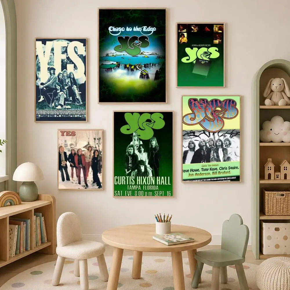 Yes Band Self-Stick HD PVC Wall Art Poster – Waterproof Decor Wall Art Poster Axl