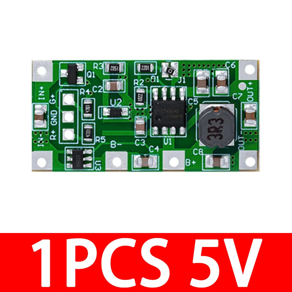 DC 5V–12V Step-Up Booster Module for 18650 Lithium Battery UPS Boost Converter Module Axl 1PCS DC 5V