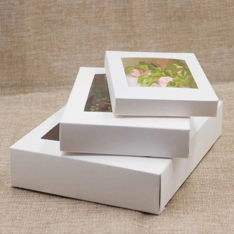 10-Pack Window Paper Gift Boxes – Cake & Muffin Packaging Gift Packaging Box Axl