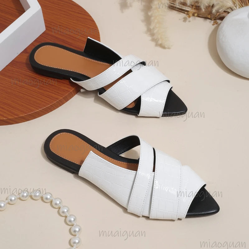 Women's Flat Pointed Toe Slippers – Lightweight Summer Sandals Women's Flat Slippers Axl