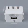 USB Wall Charging Module 220V to 5V 2.1A Power Socket Adapter USB Power Module Axl No plug White