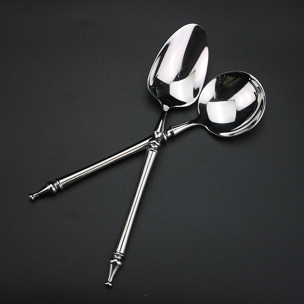 304 Stainless Steel Flatware Set – Steak Knife, Fork & Spoon Stainless Steel Flatware Set Axl