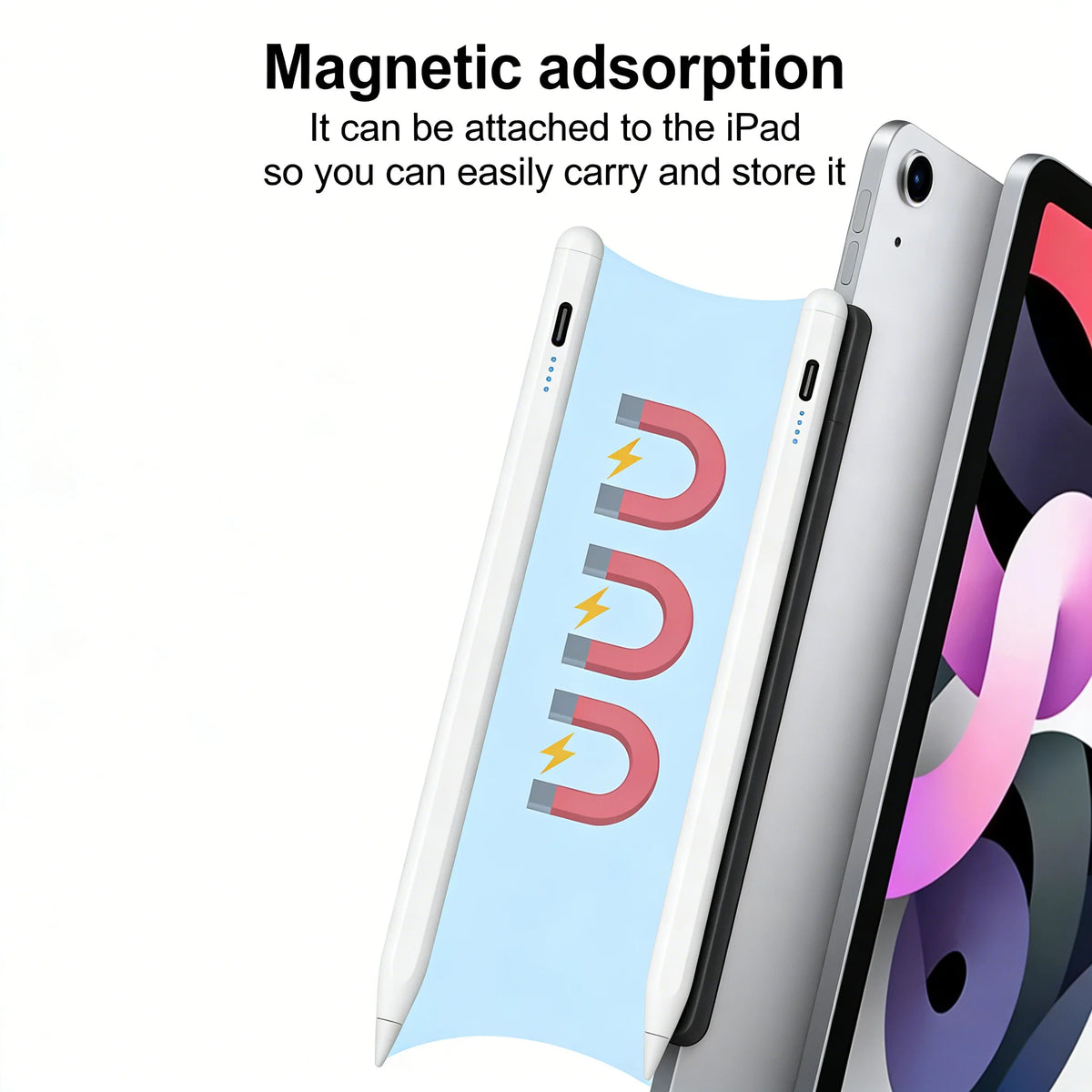 iPad Stylus Pencil – Palm Rejection, Tilt & Magnetic Attach iPad Stylus Pencil Axl