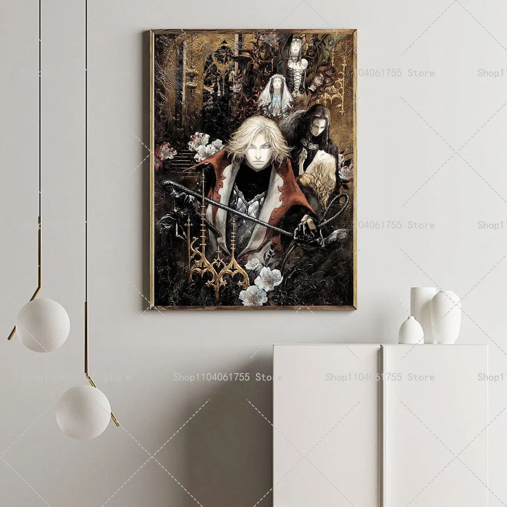 Castlevania Poster – Self-Adhesive Waterproof Wall Art Sticker Wall Art Poster Axl