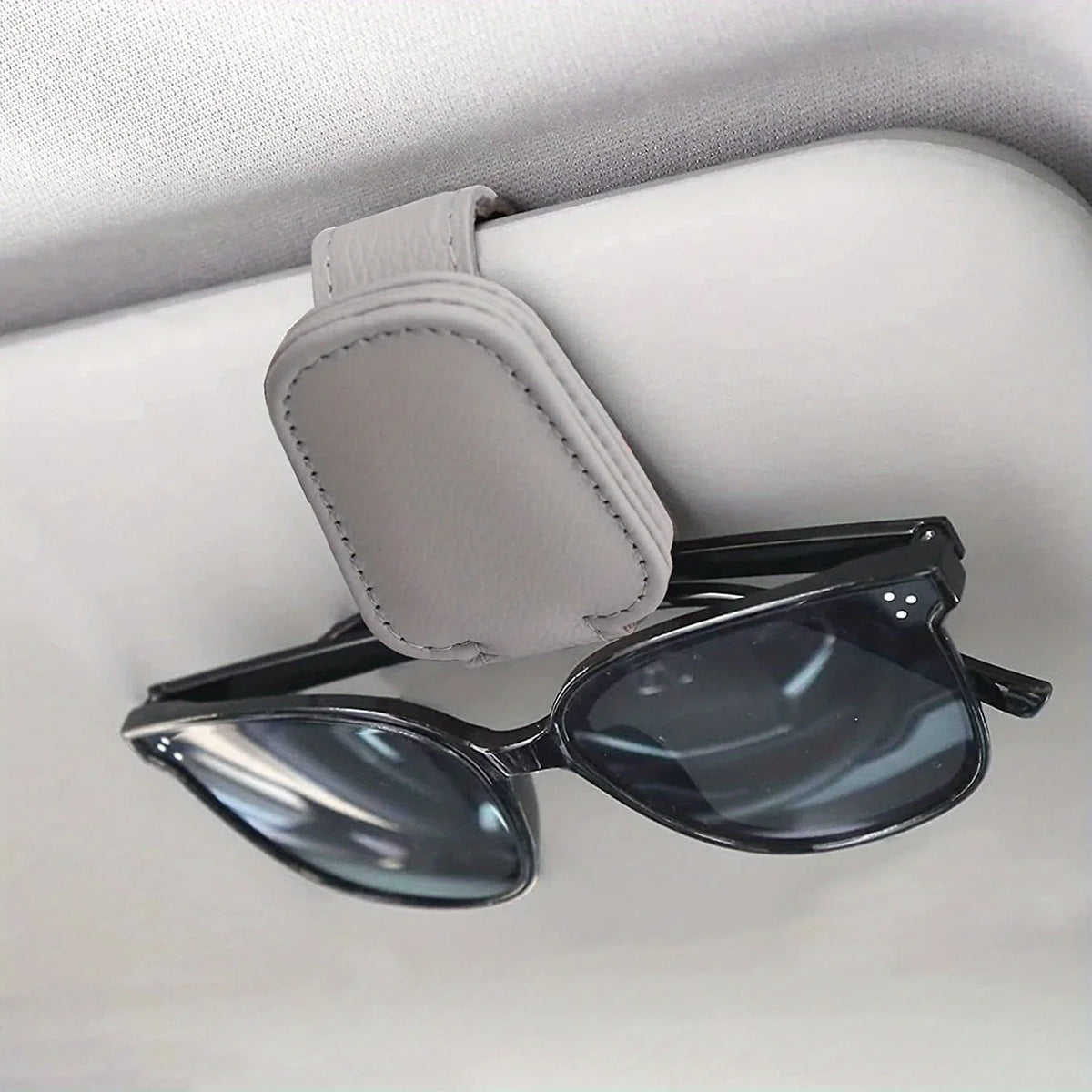 4-Pack Magnetic Leather Sunglasses Clip Holder for Car Visor Car Visor Organizer Axl