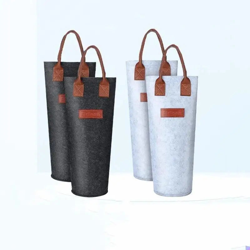Felt Insulated Single-Bottle Wine Tote Bag | Gift & Carrier Wine Tote Bag Axl
