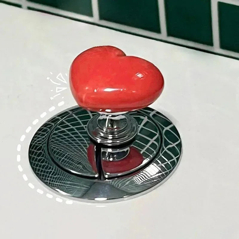 Heart-Shaped Toilet Flush Button Covers with Nail Guards – 10 Pack Toilet Button Cover Axl