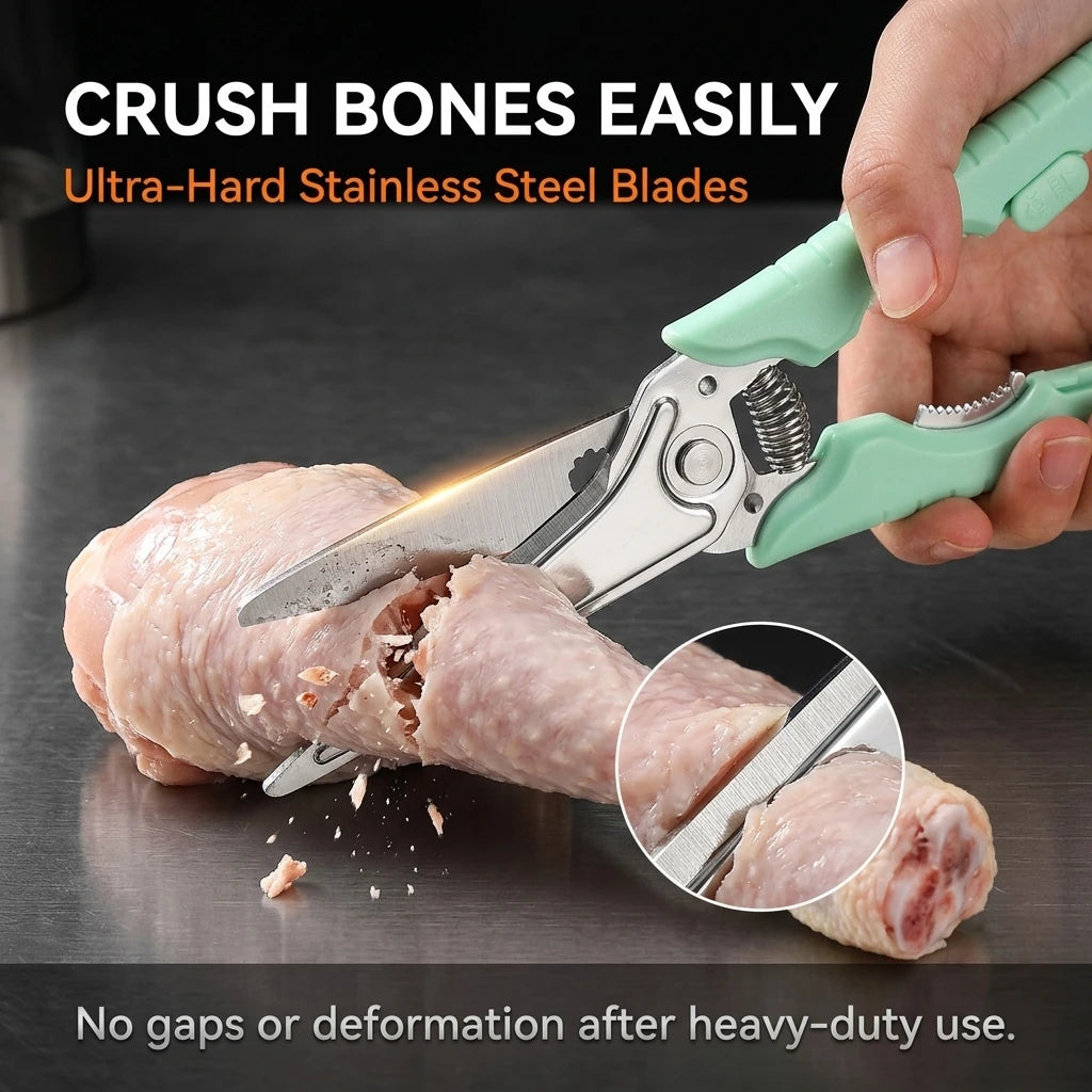 SHENJIU 3-in-1 Magnetic Food Scissors | Kitchen & Commercial Kitchen Food Scissors Axl