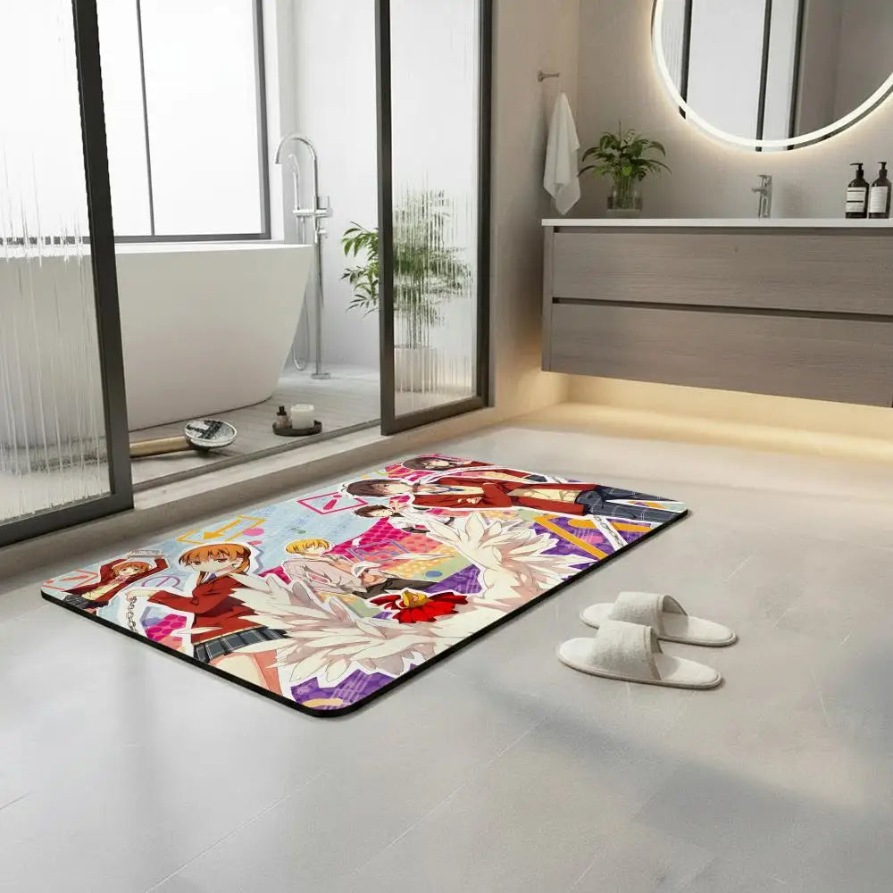 Anime My Little Monster Diatomite Bath Mat | Quick Dry Diatomite Bath Mat Axl