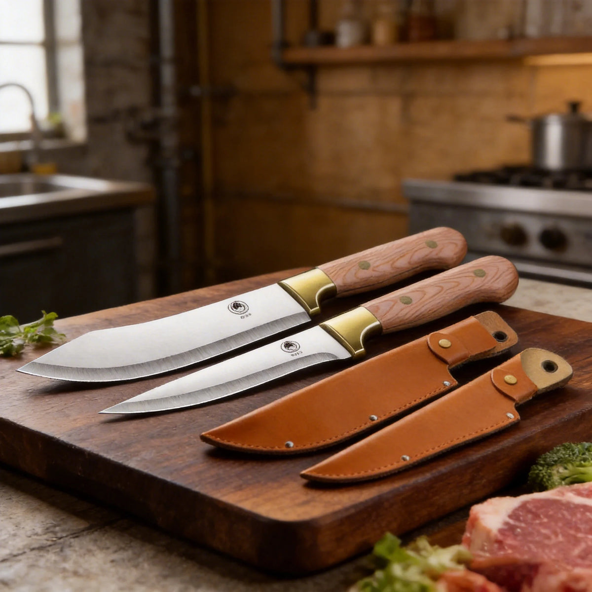 Stainless Steel Boning Knife Set 1/2/3 Pc – Sharp Butcher Knife Boning Knife Set Axl