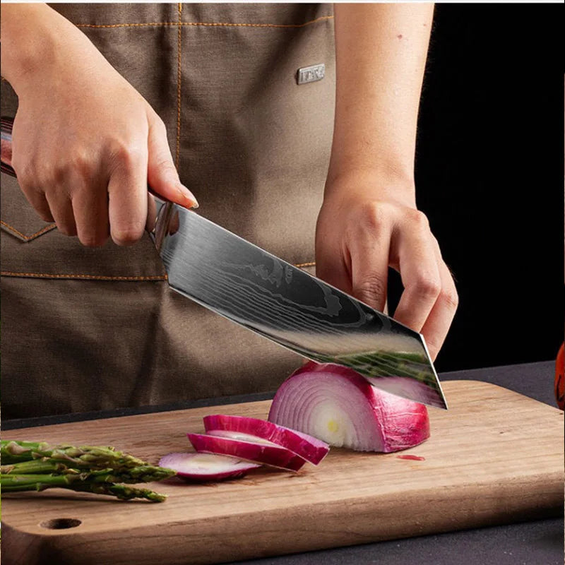InLeung Damascus Chef Knife – Sharp Stainless Steel Kitchen Blade Chef Kitchen Knife Axl