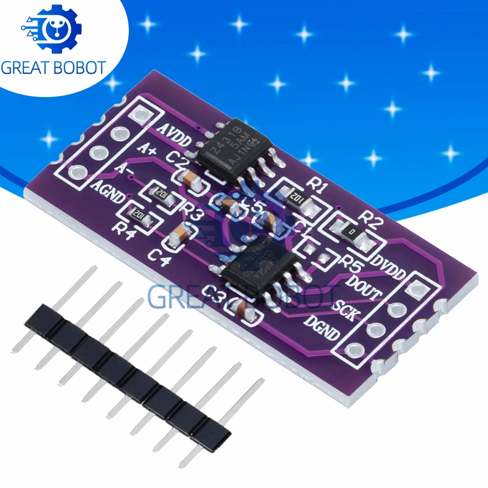 CS1237 24-Bit ADC Module with TL431 Reference for Arduino ADC Sensor Module Axl Default Title