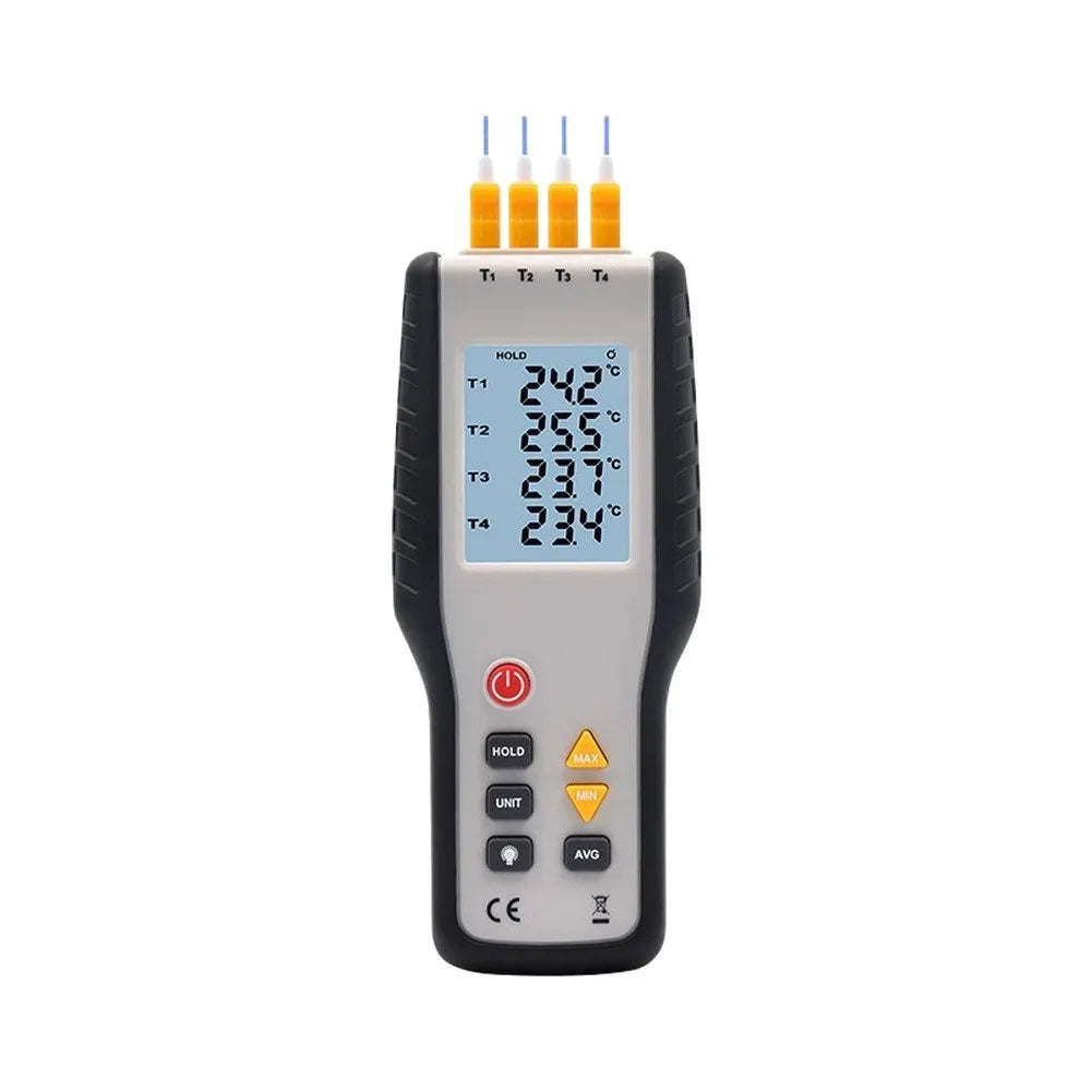 HT-9815 4-Channel Digital Thermometer | Type K, -200 to 1372°C Digital Thermometer Axl