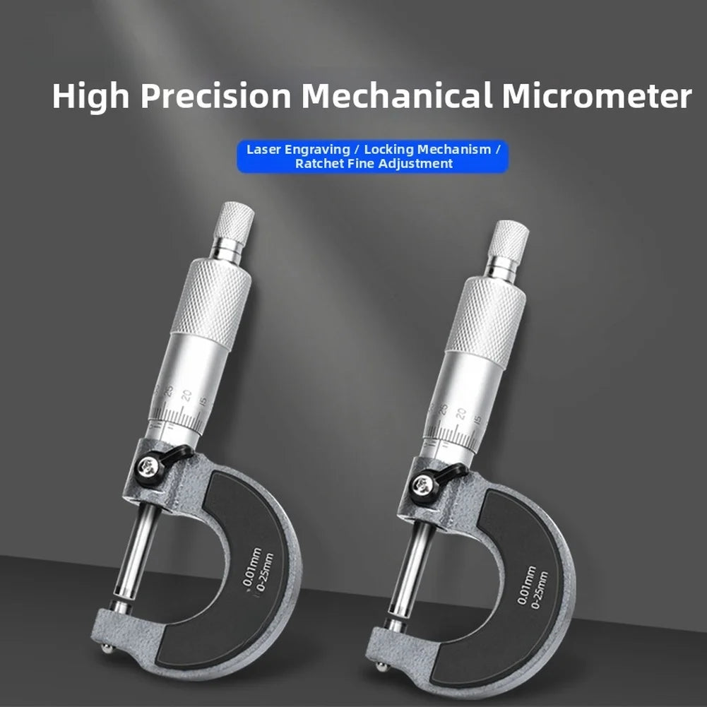 Mechanical Outside Micrometer 0–100mm Metric Gauge | 0.01mm Mechanical Micrometer Axl