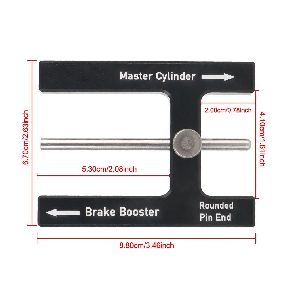 Brake Booster Push Rod Adjustment Tool | Master Cylinder Gauge Brake Adjustment Tool Axl