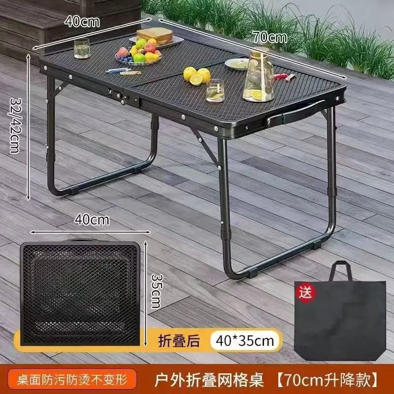 Portable Folding Camping Table – Low Outdoor BBQ Dining Table Folding Camping Table Axl 70 40 adjustable