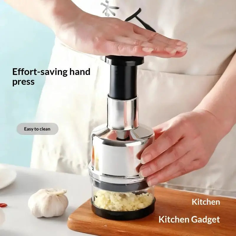 Manual Garlic Press Chopper – Stainless Steel Mincer & Slicer Garlic Press Chopper Axl