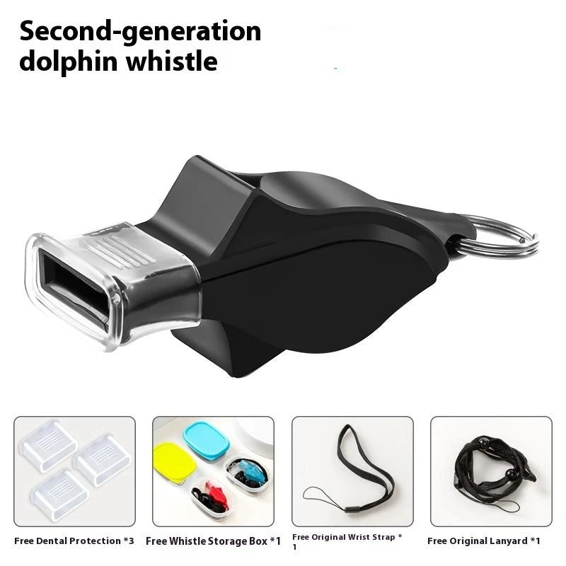 Seedless Referee Whistle Set – Loud Sports Whistle with Lanyard Referee Whistle Axl 2 Black