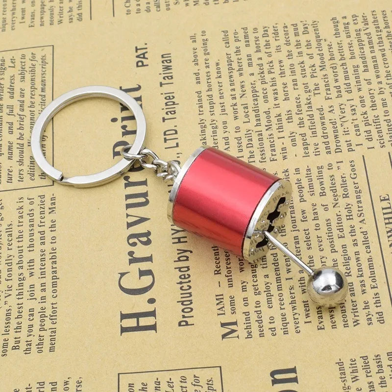 Mini Gear Shift Keychain – Metal Car Accessory for Enthusiasts Automotive Keychain Axl