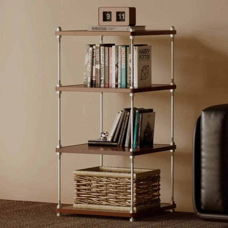 Wooden Multi-Layer Square Storage Rack – Stackable Shelf Wooden Storage Shelf Axl