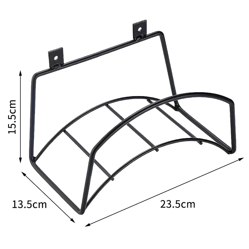 Wall Mounted Garden Hose Holder – Heavy Duty Iron Rack Garden Hose Holder Axl Black