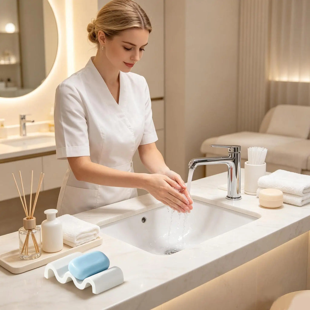 Wave Shape Silicone Soap Dish – Quick-Drying Bar Soap Holder Soap Dish Axl
