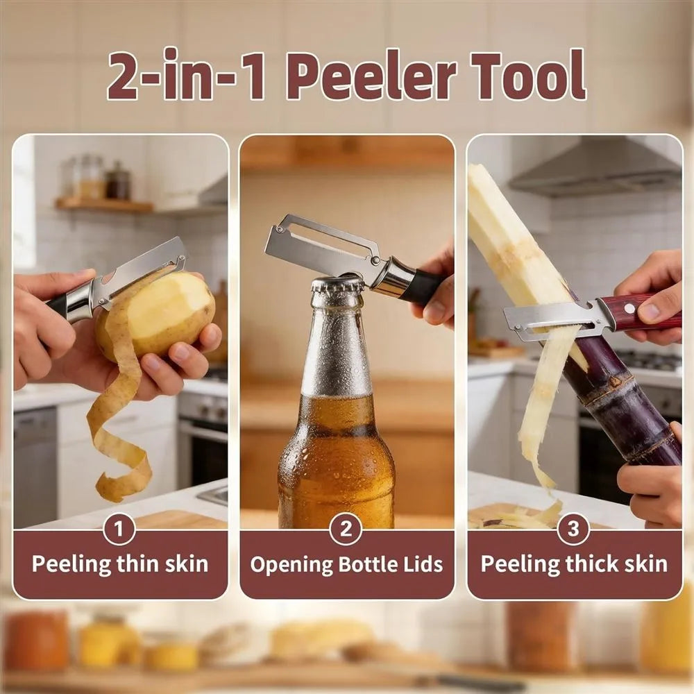 Stainless Steel Peeler & Scallion Shredder | Kitchen Veggie Tool Vegetable Peeler Axl