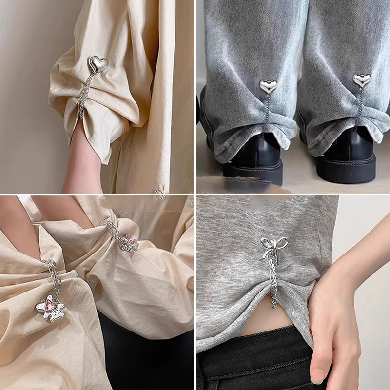 2Pcs Butterfly Clothes Clips – Instant Sleeve Shortener Clothing Clips Axl