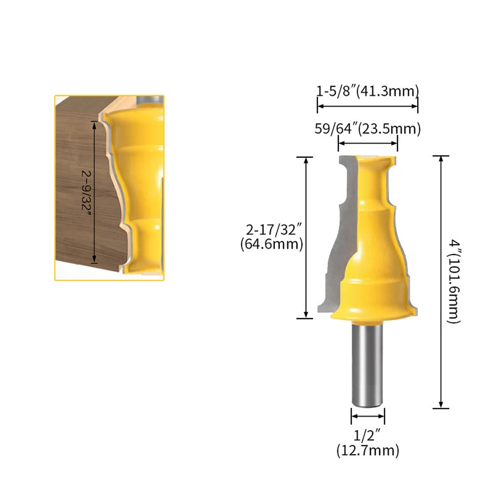 1/2" Shank Router Bit – Cabinet & Door Edge Profiling Cutter Router Bit Axl