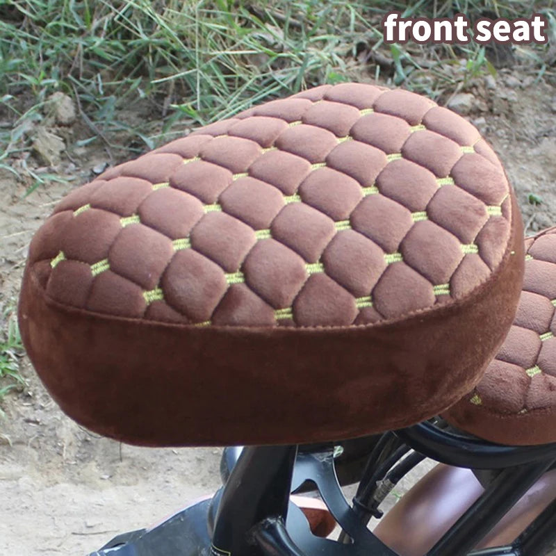 Universal Thickened Bicycle Seat Cover – Flannel, 3 Colors Bicycle Seat Cover Axl Brown