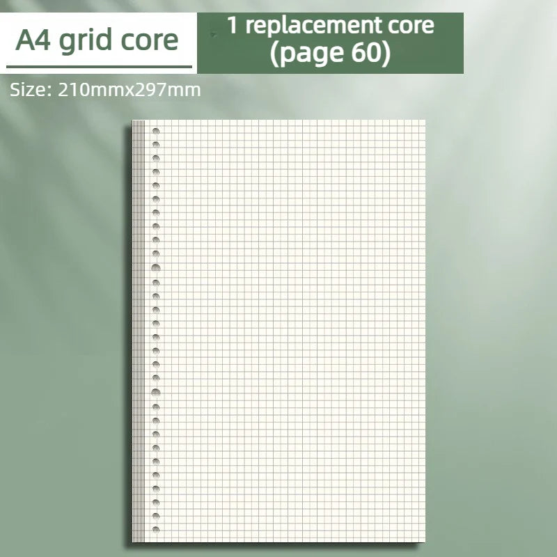 Transparent PP Loose-Leaf Binder Cover A4 A5 B5 – DIY Notebook