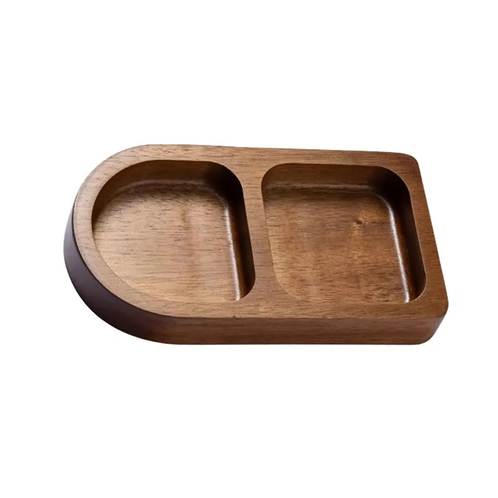 Solid Wood Serving Tray – 2/3/4 Grid Retro Seasoning Dish Wooden Serving Tray Axl 2 Grids