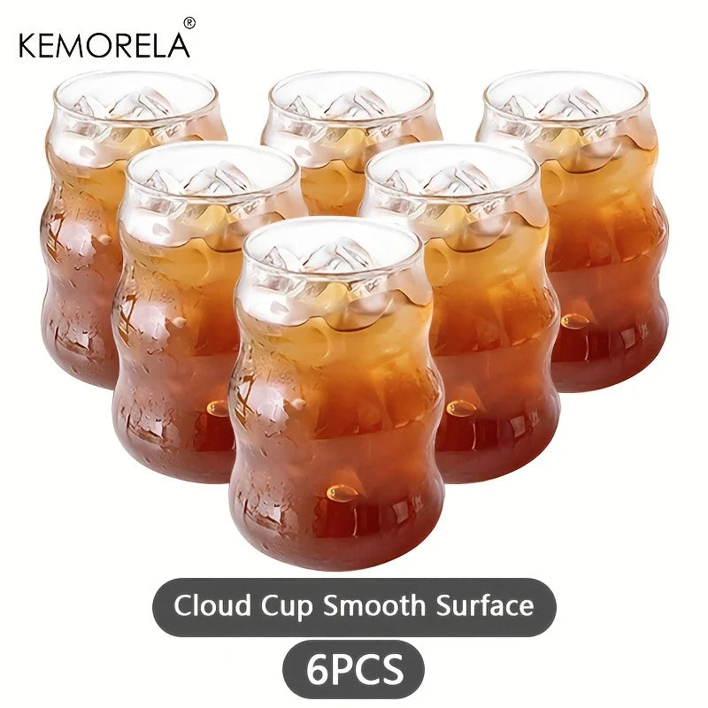 KEMORELA Borosilicate Glass Tumblers Set – Heat-Resistant Glass Tumbler Set Axl 6PCS-B 401-500ml