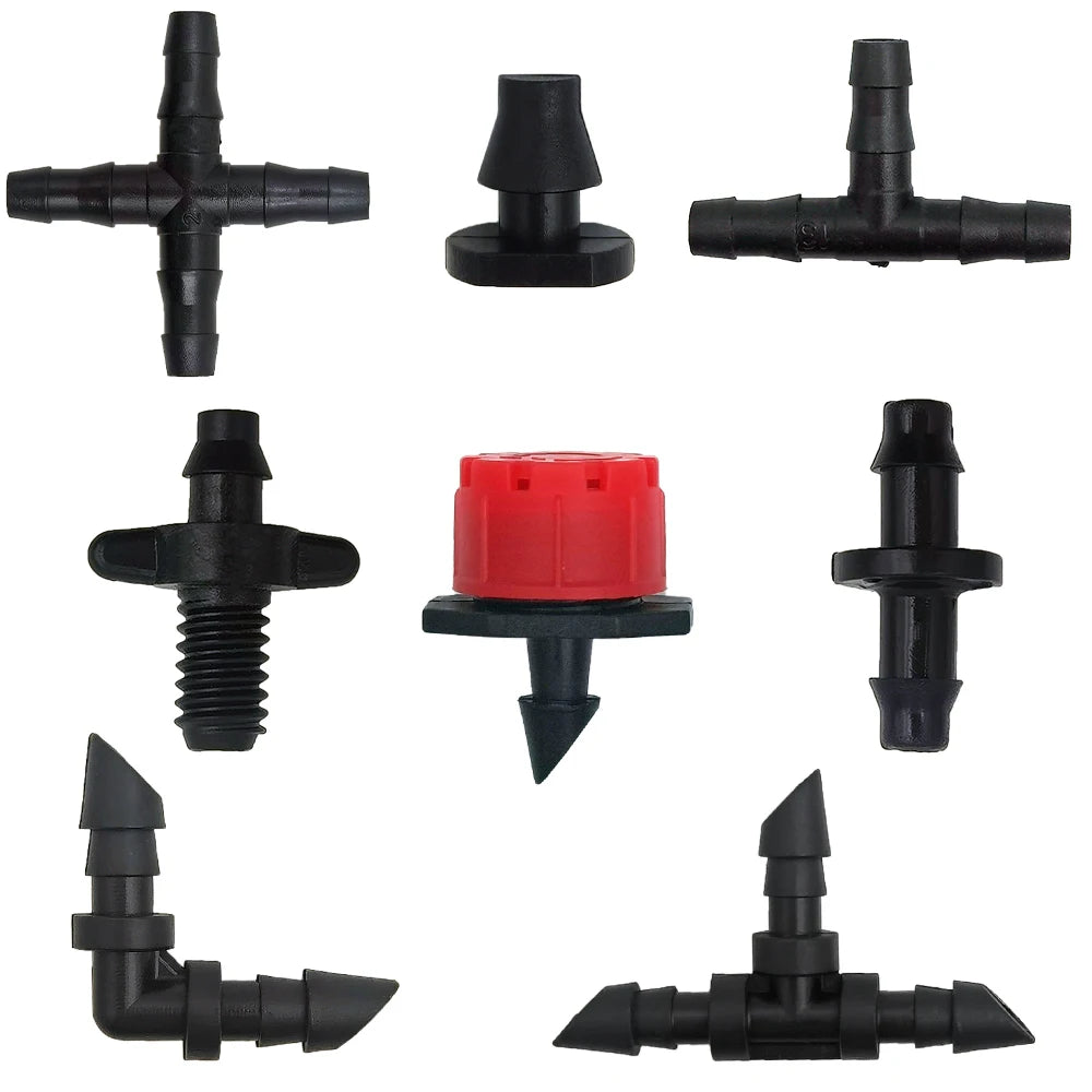 50-Pack Barbed Drip Irrigation Fittings – 4/7mm Connectors Drip Irrigation Fittings Axl