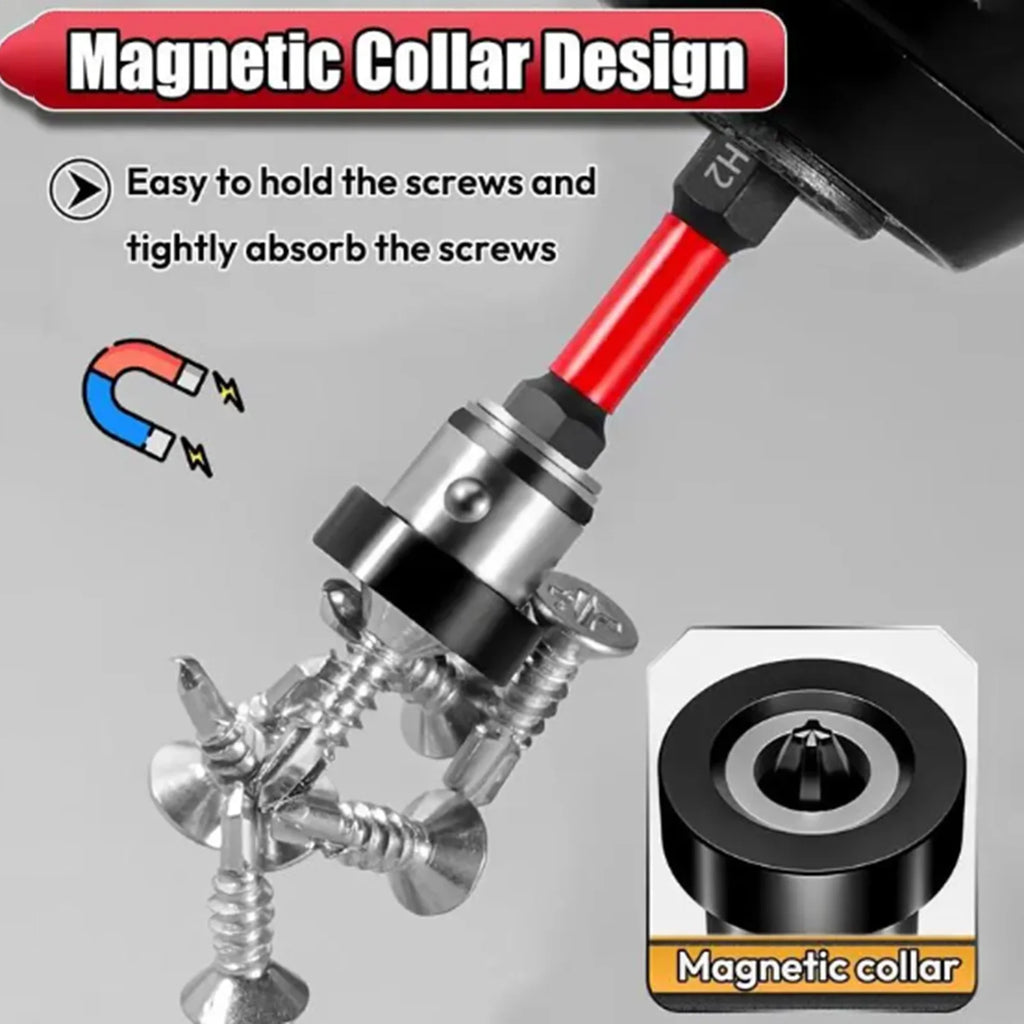 5-Pc Magnetic Drywall Screw Bit Set | Driver Attachment Kit Drywall Screw Bit Set Axl